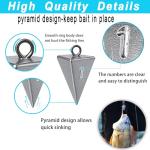 Assorted Pyramid Sinkers for Surf & Catfishing
