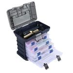 KINJOEK Portable 4-Layer Fishing Tackle Box Kit