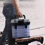 KINJOEK Portable 4-Layer Fishing Tackle Box Kit