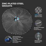 Calamus 3ft-6ft Cast Net with Heavy-Duty Line