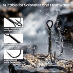 Pristis 16 Pack 1/0 Strong Treble Fishing Hooks