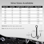 Pristis 16 Pack 1/0 Strong Treble Fishing Hooks