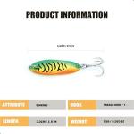 EXAURAFELIS Fishing Lures Casting Spoon Lure Fishing Spoons Lures Troutlure Bass Lure Crappielure Pikelure Walleyelure for Saltwater and Freshwater with Tackle Box 1/4oz