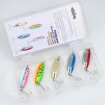 EXAURAFELIS Fishing Lures Casting Spoon Lure Fishing Spoons Lures Troutlure Bass Lure Crappielure Pikelure Walleyelure for Saltwater and Freshwater with Tackle Box 1/4oz