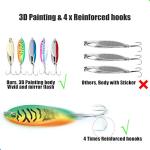 EXAURAFELIS Fishing Lures Casting Spoon Lure Fishing Spoons Lures Troutlure Bass Lure Crappielure Pikelure Walleyelure for Saltwater and Freshwater with Tackle Box 1/4oz