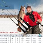 Aventik Ultralight Ice Fishing Rod and Reel Combo 26/28/30/32 inch Medium Light Fast Action Multi-Species Ice Fishing Combos for Walleye Perch Panfish (Hollow Rod(Only Rod), 28'')