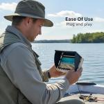 Jiisquilyx Fish Finder & Underwater Camera: 6'' HD 1080P Waterproof Ice Fishing Camera with Monitor｜Portable Fish Finders for Ice/Lake Fishing｜Depth Finder for Boat/Kayak & Murky Under Water