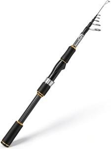 Jenseits Telescopic Fishing Rod, Spinnig & Casting Travel Fishing Rod -24 Ton Carbon Fiber,M/F Action, Comfortable EVA Handle, Pocket Fishing Pole for Bass Trout Fishing