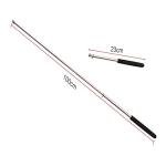 Belly Dance Wings Sticks Stainless Steel Telescopic Rod for Dancing Black 2pcs (Black)