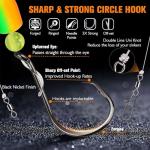 Dovesun Pompano Rigs for Surf Fishing Rigs Unique T-Knot Pompano Rigs Saltwater Floats Strong Pre-Rigged Surf Fishing Gear & Tackle Bullet Float(2colors)*2/0 Hook*10PCS