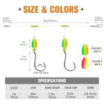 Dovesun Pompano Rigs for Surf Fishing Rigs Unique T-Knot Pompano Rigs Saltwater Floats Strong Pre-Rigged Surf Fishing Gear & Tackle Bullet Float(2colors)*2/0 Hook*10PCS