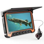 Eyoyo Underwater Fishing Camera 7" IPS HD Screen, 1080P Portable Fish Finder w/DVR, Ice Fishing Camera w/ 8 IR Lights, 8H Battery, USB-C Charging, 15m/49ft Cable for Night & Lake Fishing