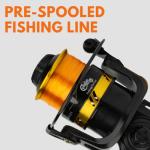 Catfish Pro Fishing for Fun Spinning Reel | Already Spooled with 20 LB Mono Fishing Line | Easy to Use Reel to Catch Fish