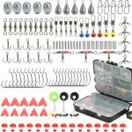 Fishing Tackle Box Set Complete Fishing Gear With Lures Hooks 264Pcs Fishing Accessories Tackle Box Organizer For Freshwater Saltwater Bass Lures Spinner Baits Fishing Kit Storage Box Waterproof