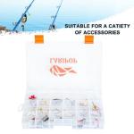 LARIPOP 2-Pack 3600 Fishing Tackle Boxes, Clear Plastic Storage Trays with Adjustable Dividers, Organizer for Lures, Hooks, Sinkers, Jigs & Fishing Accessories