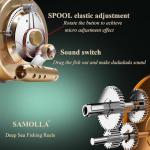 SAMOLLA Heavy Duty 2KG Tuna Reel Deep Sea Fishing Reel 2 Speed 3.1:1/1.3:1 Gear Ratio Conventional Reel 83LB Max Drag Saltwater Big Game Trolling Reel for Offshore Boat Sailfish Right Handed