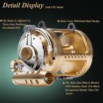 SAMOLLA Heavy Duty 2KG Tuna Reel Deep Sea Fishing Reel 2 Speed 3.1:1/1.3:1 Gear Ratio Conventional Reel 83LB Max Drag Saltwater Big Game Trolling Reel for Offshore Boat Sailfish Right Handed