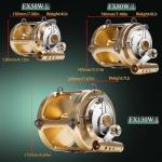 SAMOLLA Heavy Duty 2KG Tuna Reel Deep Sea Fishing Reel 2 Speed 3.1:1/1.3:1 Gear Ratio Conventional Reel 83LB Max Drag Saltwater Big Game Trolling Reel for Offshore Boat Sailfish Right Handed