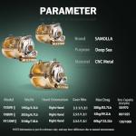 SAMOLLA Heavy Duty 2KG Tuna Reel Deep Sea Fishing Reel 2 Speed 3.1:1/1.3:1 Gear Ratio Conventional Reel 83LB Max Drag Saltwater Big Game Trolling Reel for Offshore Boat Sailfish Right Handed