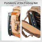 Yeahmart Fishing Net Minnow Nets with Aluminum Collapsible Telescopic Fishing Pole Handle and Nylon Mesh, Small Fishing Landing Net for Saltwater Freshwater, Extends to 51 inch (3 Sectional Handle)