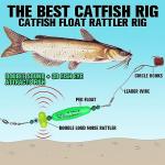 Catfish-Rig-for-Bank-Fishing-Catfishing-Tackle-Floats-with-Rattler-Santee Cooper Rig Equipment(Green-2.5 inch)