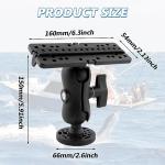 Trasylph Fish Finder Mount Base, Universal 360 Rotation, Black