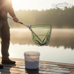 Yeahmart Fishing Net Minnow Nets with Aluminum Collapsible Telescopic Fishing Pole Handle and Nylon Mesh, Small Fishing Landing Net for Saltwater Freshwater, Extends to 51 inch (3 Sectional Handle)