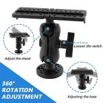 Trasylph Fish Finder Mount Base, Universal 360 Rotation, Black