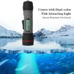HXBER Fish Depth Finder Handheld Fish Finder Waterproof Sonar Fish Finder for Ice Fishing, Black