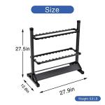 JOYWAVE Fishing Rod Holders,Aluminium Fishing Pole Holders,Portable Fishing Rod Rack,Holds Up to 24 Rods,Portable Wheels,Frosted White