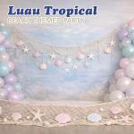 4E's Novelty Fish Net Decorative - Pack of 3 - Natural Cotton Fishnet Decor - Each 14 x 4 feet - for Mermaid Party Decorations, Luau Tropical Nautical Beach Table Cover