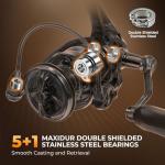 KastKing Lethal Blaze Spinning Fishing Reel, 17.6LBs Max Drag, 5.2:1 Gear Ratio, Ultra-Smooth Freshwater & Inshore Spinning Reel, CNC Aluminum Spool, Ideal for Bass & Trout Fishing