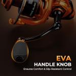 KastKing Lethal Blaze Spinning Fishing Reel, 17.6LBs Max Drag, 5.2:1 Gear Ratio, Ultra-Smooth Freshwater & Inshore Spinning Reel, CNC Aluminum Spool, Ideal for Bass & Trout Fishing