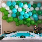 4E's Novelty Fish Net Decorative - Pack of 3 - Natural Cotton Fishnet Decor - Each 14 x 4 feet - for Mermaid Party Decorations, Luau Tropical Nautical Beach Table Cover