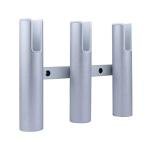 Wall Mount Fishing Rod Holder for Boat, Aluminium 3 Tubes Linked Fishing Rod Rack, Surf Fishing Pole Holders for Garage, Boat Rod Holder for Marine Yacht RV Home