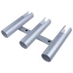 Wall Mount Fishing Rod Holder for Boat, Aluminium 3 Tubes Linked Fishing Rod Rack, Surf Fishing Pole Holders for Garage, Boat Rod Holder for Marine Yacht RV Home