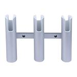 Wall Mount Fishing Rod Holder for Boat, Aluminium 3 Tubes Linked Fishing Rod Rack, Surf Fishing Pole Holders for Garage, Boat Rod Holder for Marine Yacht RV Home