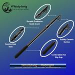 Whistytwig Carbon Fiber Telescopic Fishing Rod 11 ft - Portable Collapsible Design for Travel and Adventure - Versatile Saltwater and Freshwater Fishing Pole - Midnight 3.36m