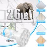 MEXAU White Tension Curtain Rods 41-146 In Extra Long Outdoor Patio Curtain Rods No Drilling Adjustable Heavy Duty Tension Rods for Windows Bathroom Living Room Curtains, Rod Diameter 1.26In