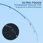 KastKing Megatron Titanium Telescopic Casting & Spinning Fishing Rods, IM7 Graphite Travel Rod with Titanium Solid Tip, Power Transition System, for Freshwater and Inshore Fishing