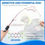 PLUSINNO Ultralight Ice Fishing Rod and Reel Combo, 25”/26”/27”/28” Sensitive Ice Fishing Pole Ice Fishing Gear for Walleye Perch Panfish Bluegill-L