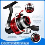 PLUSINNO Ultralight Ice Fishing Rod and Reel Combo, 25”/26”/27”/28” Sensitive Ice Fishing Pole Ice Fishing Gear for Walleye Perch Panfish Bluegill-L