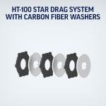 PENN Rival Level Wind Conventional Nearshore/Lake Fishing Reel, HT-100 Star Drag, Max of 15lb | 6.8kg, Forged and Machined Aluminum Spool