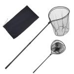 VEVOR Fishing Net, Landing Nets with Telescopic Handle, Portable Lightweight Stronger 6063 Aluminum Fish Gear, Nylon Covered PVC, Durable and Friendly, 26 inch Net Opening for Saltwater Bait