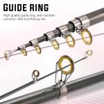 Sougayilang Portable Telescopic Fishing Rod with Carbon Fiber Material and Precision Carved Reel Seat - Suitable for Saltwater and Freshwater Fishing