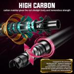 Sougayilang Portable Telescopic Fishing Rod with Carbon Fiber Material and Precision Carved Reel Seat - Suitable for Saltwater and Freshwater Fishing