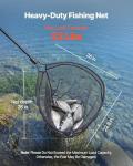 VEVOR Fishing Net, Landing Nets with Telescopic Handle, Portable Lightweight Stronger 6063 Aluminum Fish Gear, Nylon Covered PVC, Durable and Friendly, 26 inch Net Opening for Saltwater Bait