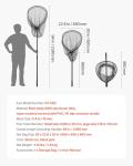 VEVOR Fishing Net, Landing Nets with Telescopic Handle, Portable Lightweight Stronger 6063 Aluminum Fish Gear, Nylon Covered PVC, Durable and Friendly, 26 inch Net Opening for Saltwater Bait