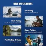 Underwater Fishing Camera, Portable Fish Finder with 7" LCD Monitor, IP68 Waterproof 1000TVL HD Fishing Camera with Infrared Lights for Lake Kayak Boat Ice Dark Fishing (65ft/20M Cable)