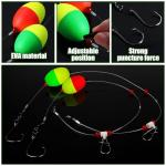 6PCS Fish Finder Rig with Float Fishing Floats and Bobbers Fishing Rigs Catfishing Tackle Floats with Hooks for Redfish Bluefish Shark and Striped Bass (6/0 Mixed Color-6 Pcs)